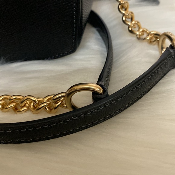 NWT Coach Heart Crossbody Faux Leather Bag in Black Adjustable Strap - Picture 6 of 13